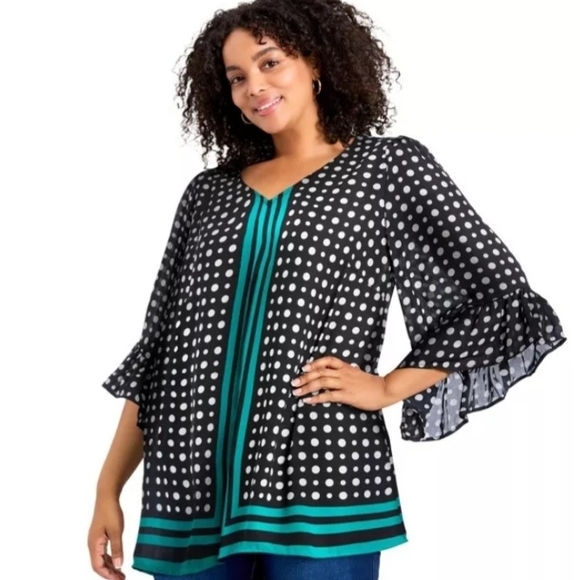 Avenue Strike A Pose Tunic - 26-28, Black Emerald NWT - Picture 4 of 7